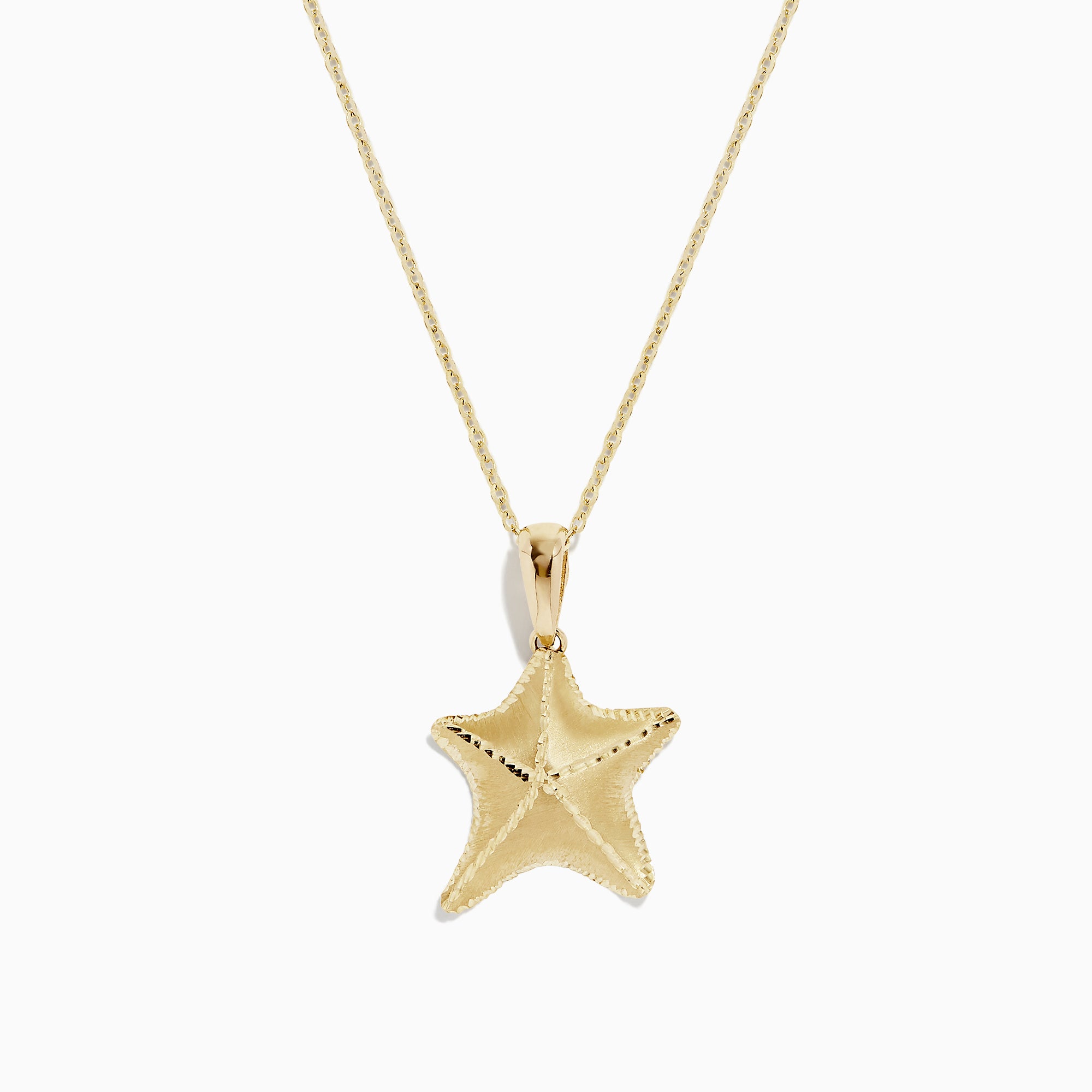 Effy Seaside 14K Yellow Gold Onyx and Diamond Starfish Pendant –  effyjewelry.com